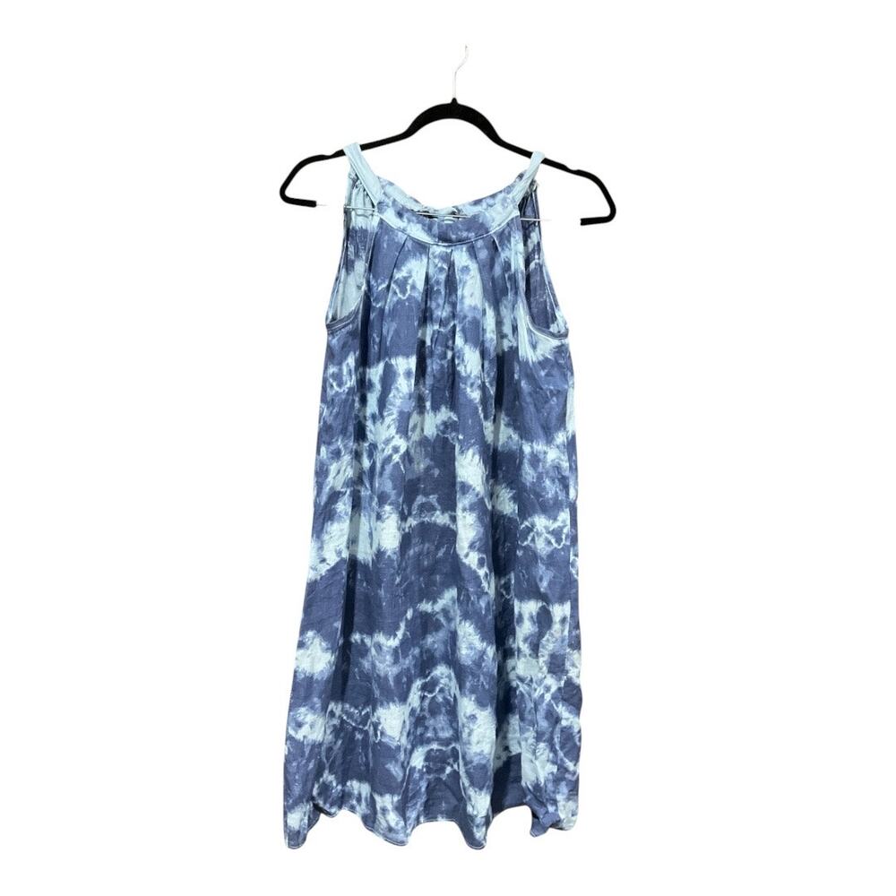 Bellambia Dress Women Small 100% Linen Blue